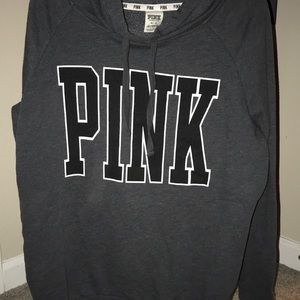 Gray PINK Victoria Secret sweatshirt